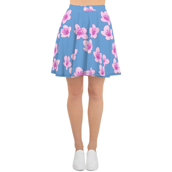 "Pink Cherry Blossom" Women's Skater Skirt