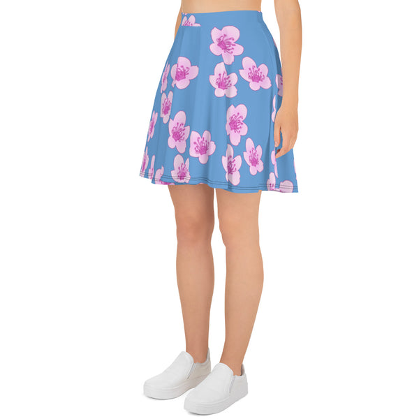 "Pink Cherry Blossom" Women's Skater Skirt