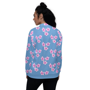 "Pink cherry Blossom"  Women's Bomber Jacket