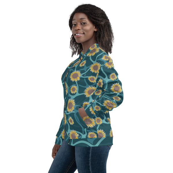 "Sunflower" Women's Bomber Jacket