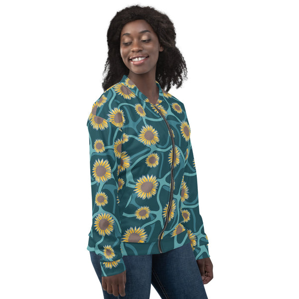 "Sunflower" Women's Bomber Jacket